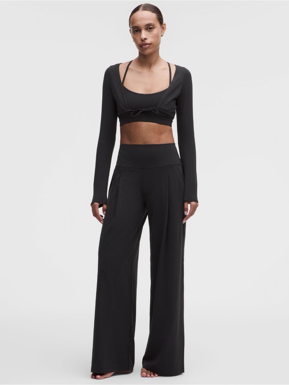 lululemon athletica Black Wide-Leg High-Waist Pants
